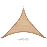 OEM Bâche triangulaire, HDPE rigide, protection UV, respirante, 5 x 5 x 7 m, couleur crème, résistante aux intempéries