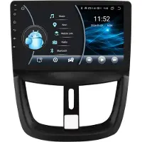 Happiq Autoradio avec Bluetooth et CarPlay pour Peugeot 207 / 207CC (2006-2015) – Compatible avec Apple et Android – Système stéréo – Système de navigation – 2 Go/32 Go