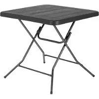 Happyment Table pliante Valora - Table pliante - Table de pique-nique - Table de balcon - Table de jardin - Avec cadre en acier - Idéal pour fête, cuisine et salon - 80×80×74 cm
