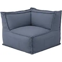 Bananair Module d'angle réversible pour canapé modulable en effet lin 90x90 cm gris foncé