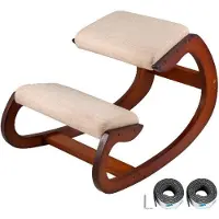 Happyment Genouillère ergonomique - Ergochair - Genouillère confortable avec rembourrages épais pour les genoux - Tabouret de travail et chaise de bureau - Marron foncé