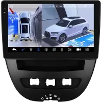 Happiq Autoradio avec Bluetooth – CarPlay – Pour Peugeot 107 / Toyota Aygo / Citroën C1 (2005–2014) – Stéréo – Système de navigation – Série QS Android 14.0