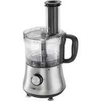 Clatronic Robot de cuisine KM 3646 acier inoxydable, jusqu'à 1,5 litre, accessoires inclus