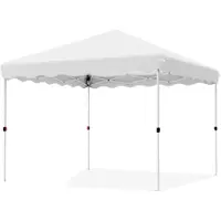 Happyment Gazebo pliant Vaylen – 3 x 3 m – Imperméable et protection UV 50+ – Avec sacs de lestage et sac de transport – Blanc – Pour le jardin, la terrasse et les événements en plein air