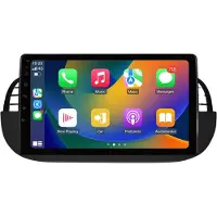 Happiq Autoradio avec Bluetooth et CarPlay pour FIAT 500 (2007-2014), compatible avec Apple et Android, chaîne stéréo, système de navigation, 2 Go de RAM, 32 Go de mémoire interne, écran 9 pouces
