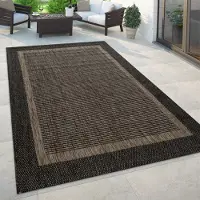 Paco Home In & Outdoor Tapis tissé plat Palmiers Boho optique sisal robuste Balcon & jardin Dimension 120x160 cm