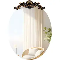 Happyment Miroir de salle de bain ovale Milano Dublin - 70?cm - miroir pour salle de bain