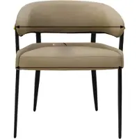 Happyment Chaises de cuisine Valora Valora - Lot de 2 - Chaises de salle à manger de luxe - Assise rembourrée - Cuir microfibre - Pour salle à manger, bureau & restaurant