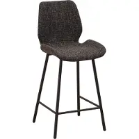 Happyment Tabouret de Bar Velino - Noir - Hauteur d'assise 67cm - 1 pièce - Pour la cuisine et le bar - Avec dossier - Chaise de bar ergonomique