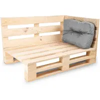 Bananair Coussin palette angle en polyester 60x40 cm Gris