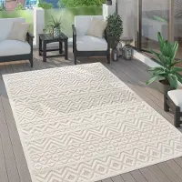 Paco Home Tapis d'extérieur résistant aux intempéries Boho & Skandi aspect 3D pour terrasse, balcon et jardin Dimensions 80 x 250 cm