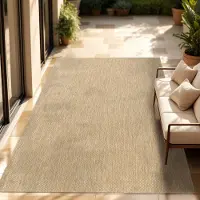 Paco Home In & Outdoor Tapis tissé plat uni moderne résistant aux intempéries pour terrasse cuisine Taille 140x200 cm