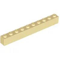 LEGO 50 pièces 6111 Brick 1x10 Part Basic Bricks 50 Beige
