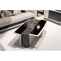 AEA Table basse moderne en bois coloré