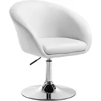 OEM Tabouret de bar Happyment Nero Deluxe – Blanc – Tabouret de bar – Chaise de cuisine – Chaise de bar avec dossier – Réglable en hauteur – Simili cuir – Design industriel