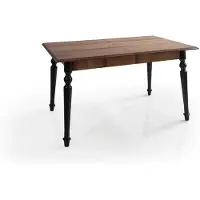 AEA Table de cuisine Table de salle à manger Table en bois à rallonges Marron