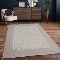 Paco Home Tapis d'extérieur en lin tissé moderne Boho Ethno résistant aux intempéries extérieur Taille 80x150 cm