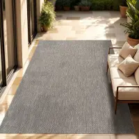 Paco Home In & Outdoor Tapis tissé plat uni moderne résistant aux intempéries pour terrasse cuisine Taille 140x200 cm
