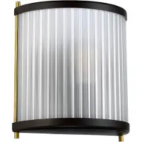 Elstead Lighting Applique Corona, bronze-laiton vieilli, 1xE27x60W, verre, dim. : 23,2 x 21 x 10,5 cm, IP20, Elstead