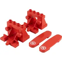 LEGO DUPLO Accessoires pour chemin de fer 2 butoirs + 2 pierres de code d'arrêt NOUVEAU Pièces 4x