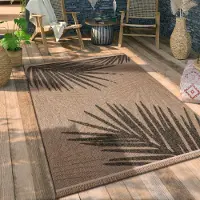 Paco Home Tapis d'extérieur résistant aux intempéries & durable Moderne aspect jute-sisal Terrasse & balcon Dimension 80x150 cm