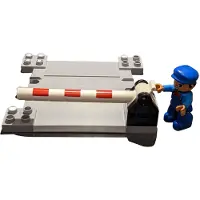LEGO DUPLO Passage à niveau avec barrière et gardien NOUVEAU Quantité 1x