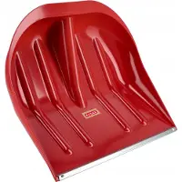 Kadax Pelle à neige "Lafage", Pelle à neige sans manche avec bord en tôle, rouge, largeur 49 cm, 1 pièce