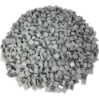 LEGO 25 briques inclinées 2x2 à 45°, gris clair