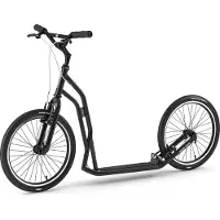 Yedoo S2020 Trottinette - pour adultes et adolescents, jusqu'à 150 kg, avec pneus gonflables 20/20 et guidon réglable Noir