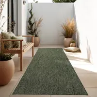 Paco Home In & Outdoor Tapis tissé plat uni moderne résistant aux intempéries pour terrasse cuisine Taille 60x100 cm