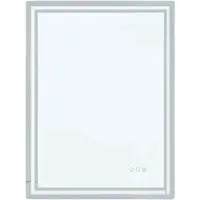 Happyment Miroir de salle de bain London Vortex - Avec chauffage et éclairage LED - anti-condensation - Pour salle de bain - 70x50?cm