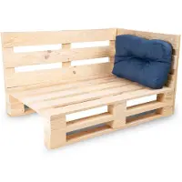 Bananair Coussin palette angle en polyester 60x40 cm Bleu