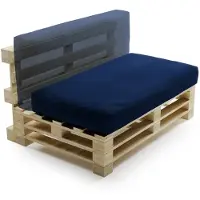 Bananair Coussin Palette Déhoussable Imperméable 120 x 60 cm Bleu