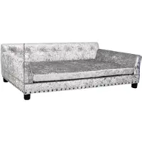 Happyment Banc pour chien Princesso Fioren - 93 cm - Canapé pour chien sur pieds - Lit confortable pour chien - Coussin amovible - Doux et confortable