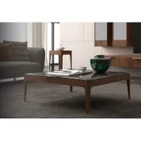 AEA Table de salon Toros Marbre noir Table basse Style contemporain