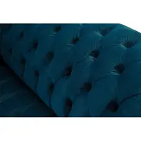 AEA Ensemble de canapés Chesterfield bleu 3+1+1