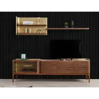 Xl Moebel Gmbh Sideboard Étagères RTV Lowboard Support TV Armoire Bois Marron Set