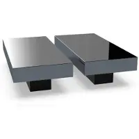 AEA Couchtische Tisch Luxus Glas Tische Konsolen Design Möbel Set 2x
