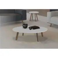 AEA Petites tables basses rondes Ensemble de meubles de salon Tables en bois véritable de luxe Nouveau