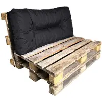 Bananair Coussin Palette en polyester 120x60 cm Noir