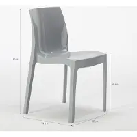 GRAND SOLEIL Ice Chaises de cuisine et de bar empilables en polypropylène - Beige