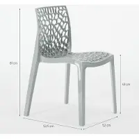 GRAND SOLEIL Gruvyer Empilable Polypropylène Cuisine Bar Chaises - Jaune