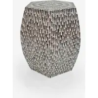 AHD Amazing Home Design Table hexagonale, design moderne avec incrustations de nacre Tari