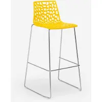GRAND SOLEIL Tabouret de bar de cuisine 74 cm design Spider Slitta - Jaune