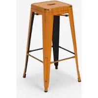 AHD Amazing Home Design tabouret de bar tabouret métallique design industriel 78cm steel stale - Orange