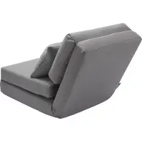 SucceBuy Canapé-lit de sol réglable en gris avec 5 positions