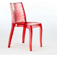 GRAND SOLEIL 18 chaises Chaise de cuisine Chaise de salle à manger Hypnotic - Rouge transparent