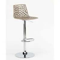 GRAND SOLEIL Tabouret de bar avec repose-pieds Haut Pivotant Réglable en hauteur pour cuisine Bar Spider - Beige Jute