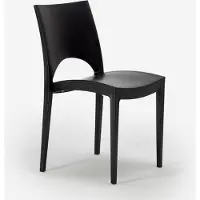 GRAND SOLEIL 24 chaises Paris Empilables pour Bars et Restaurants Polypropylène - Noir