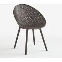 AHD Amazing Home Design Chaise contemporaine pour salle à manger de jardin, cuisine, extérieur Arielle - Gris foncé